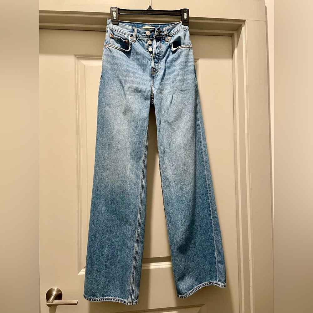 High Rise Straight Jeans from GRLFRND | Revolve , worn once for photoshoot